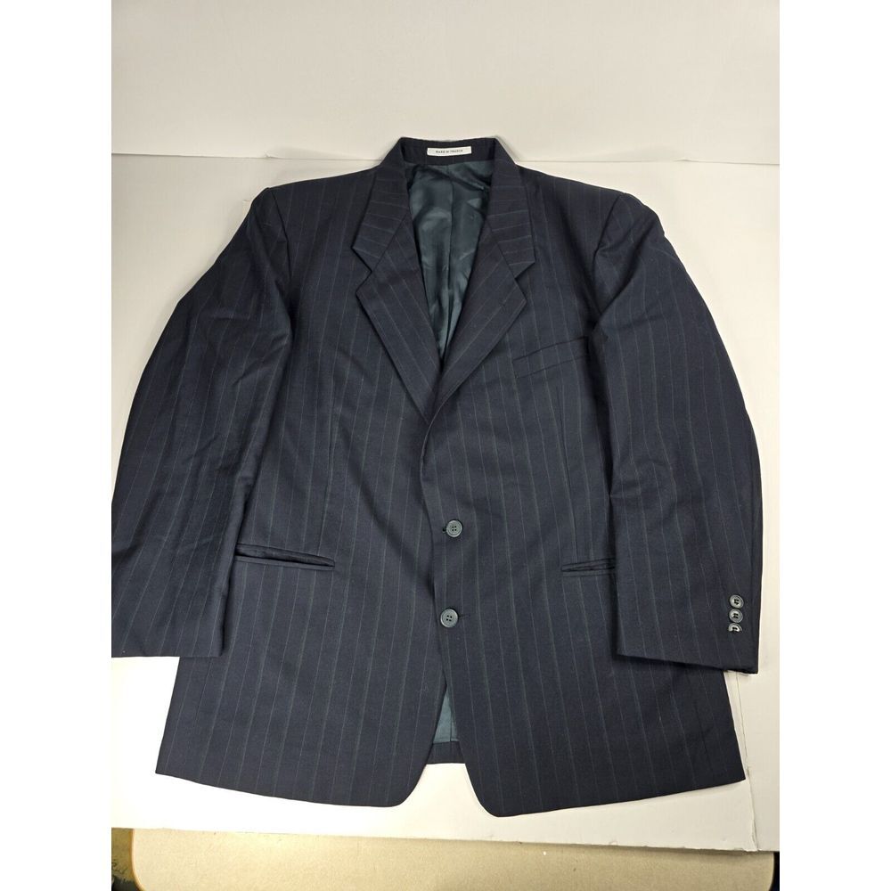 Y2K Yves Saint Laurent YSL Wool Blazer Stripe Sport Coat Suit Jacket 44 France